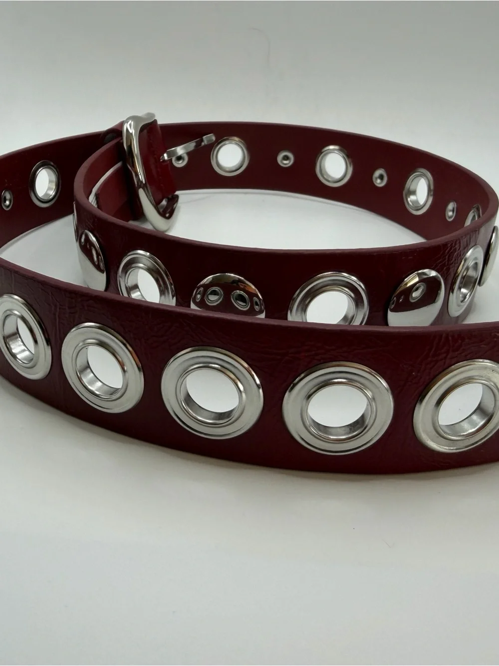 J. Crew Women's Grommet Belt in Italian Leather Red Size XS/Extra Small